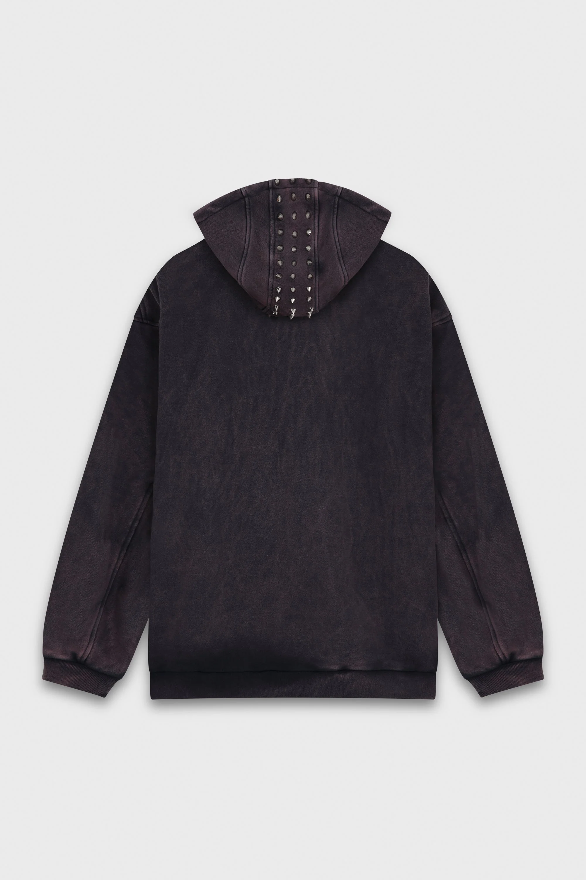 NAVY STUDDED MOHAWK HOODIE ZIP-UP - Image 2