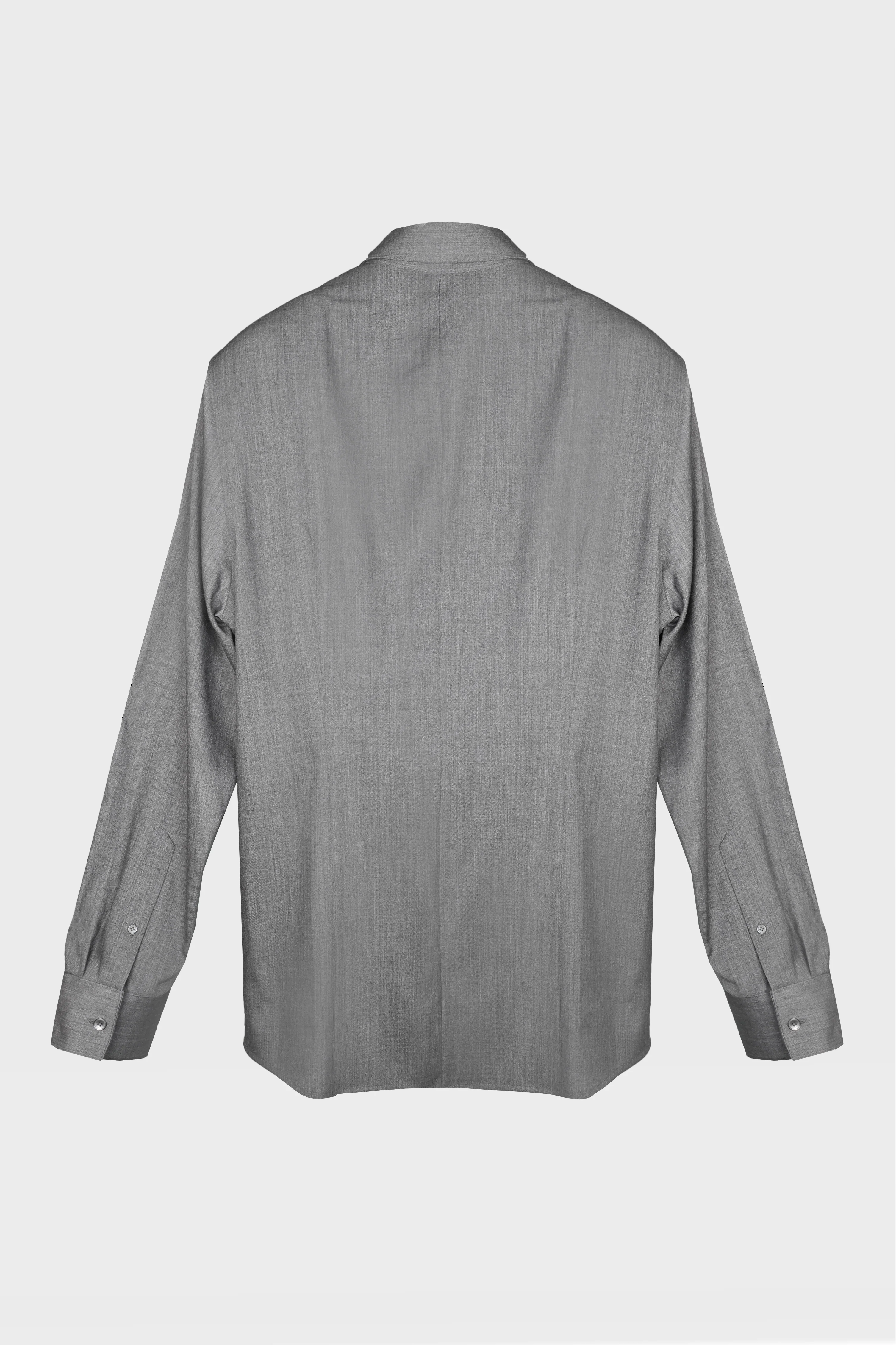 TAILORED TIE SHIRT DARK GREY - Image 2