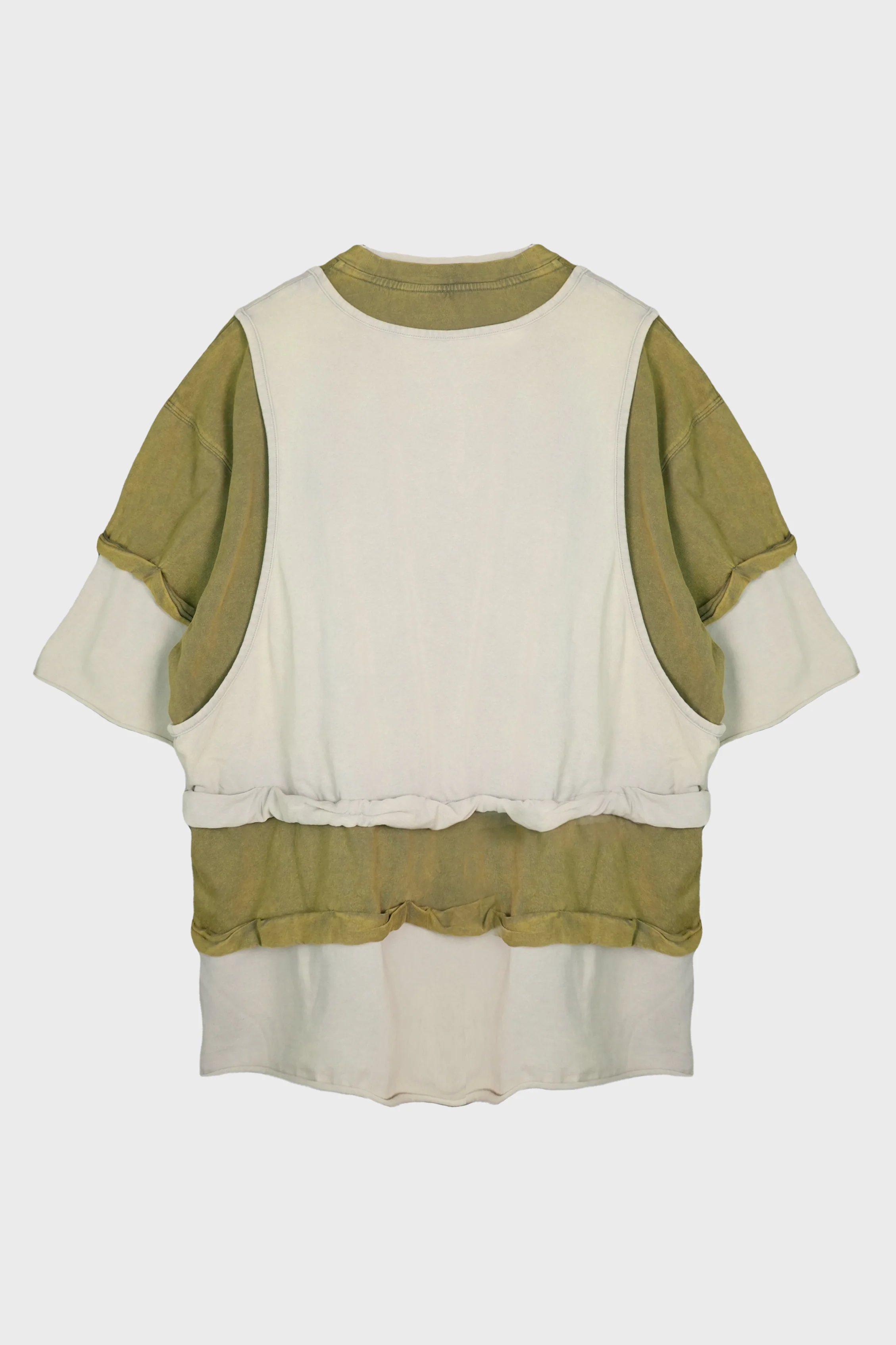 TRIPLE LAYERED WASHED T-SHIRT KHAKI - Image 2