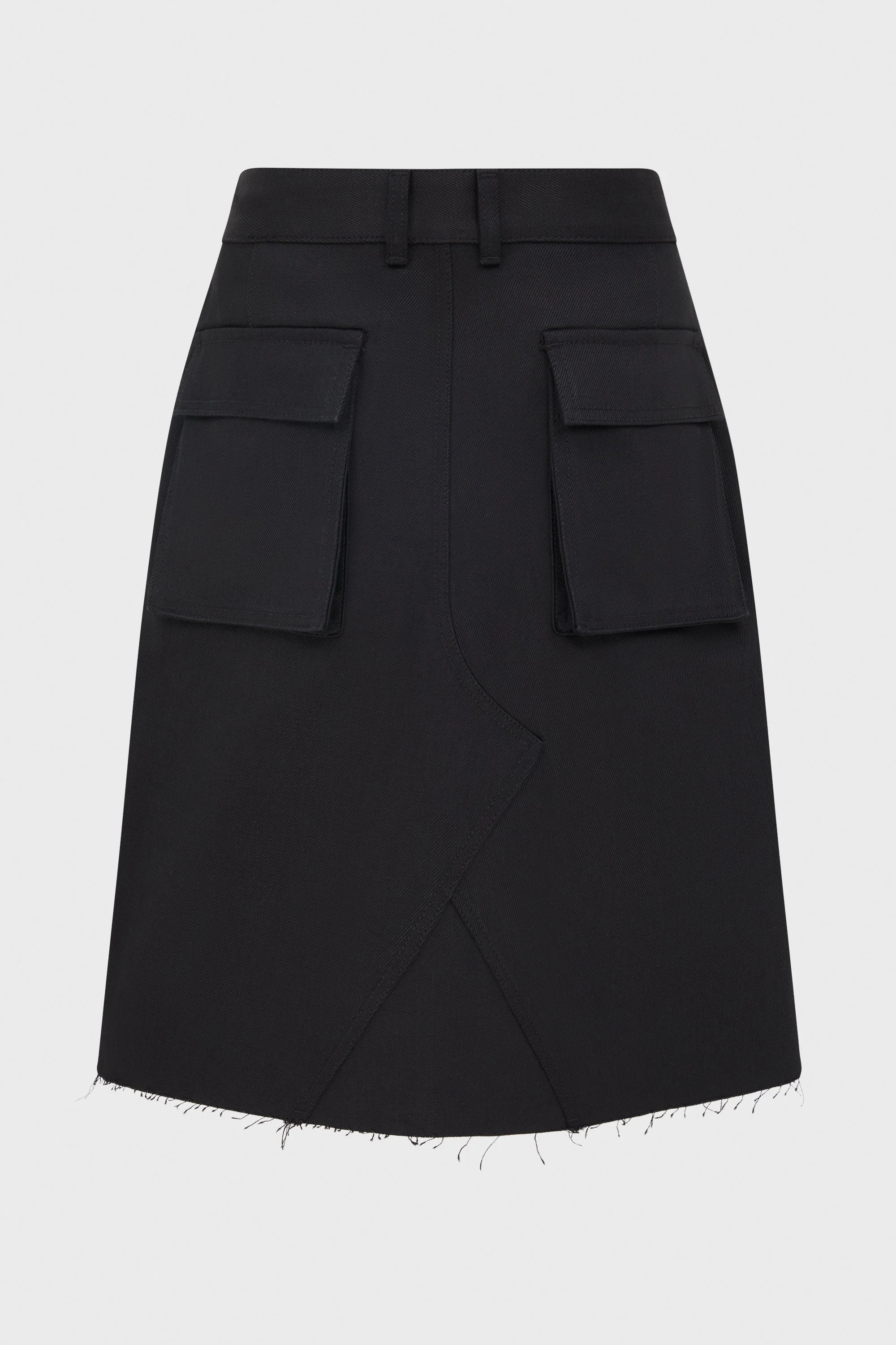 WRINKLED LOW-RISE DENIM SKIRT - Image 2