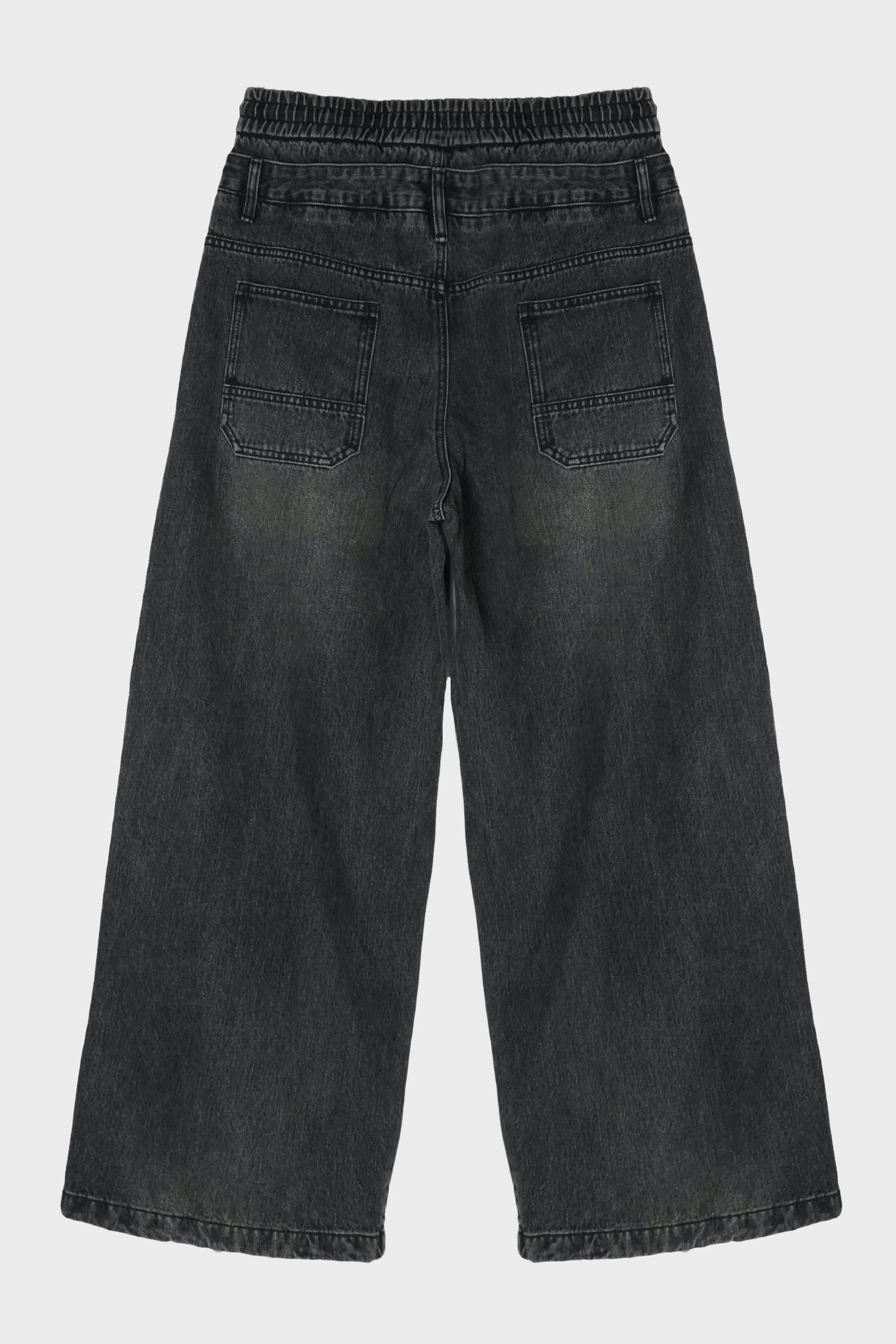 WIDE DOUBLE WAISTED DENIM PANTS - Image 2