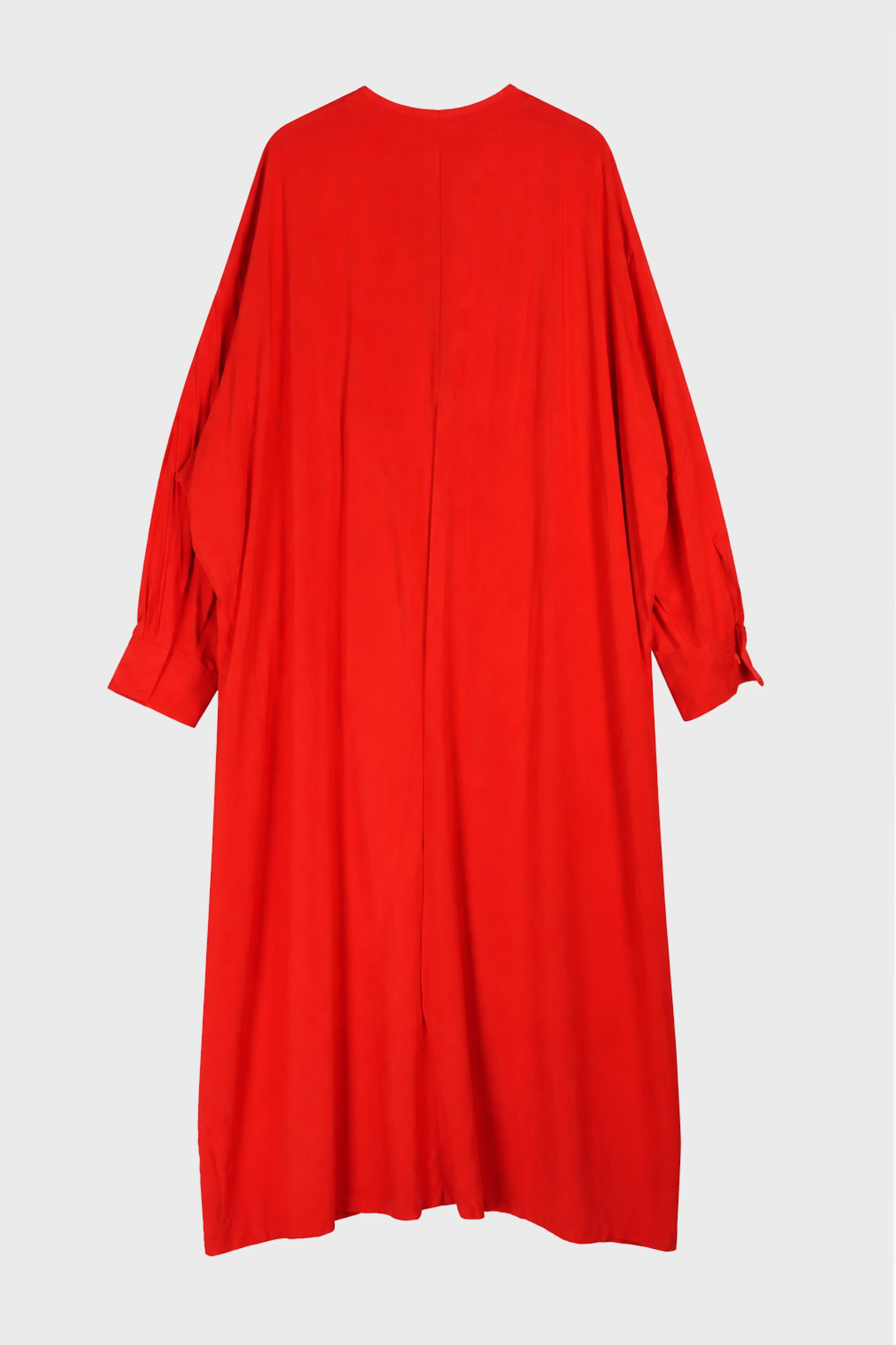 BACKSIDE SLIT LONG BLOUSE RED - Image 3