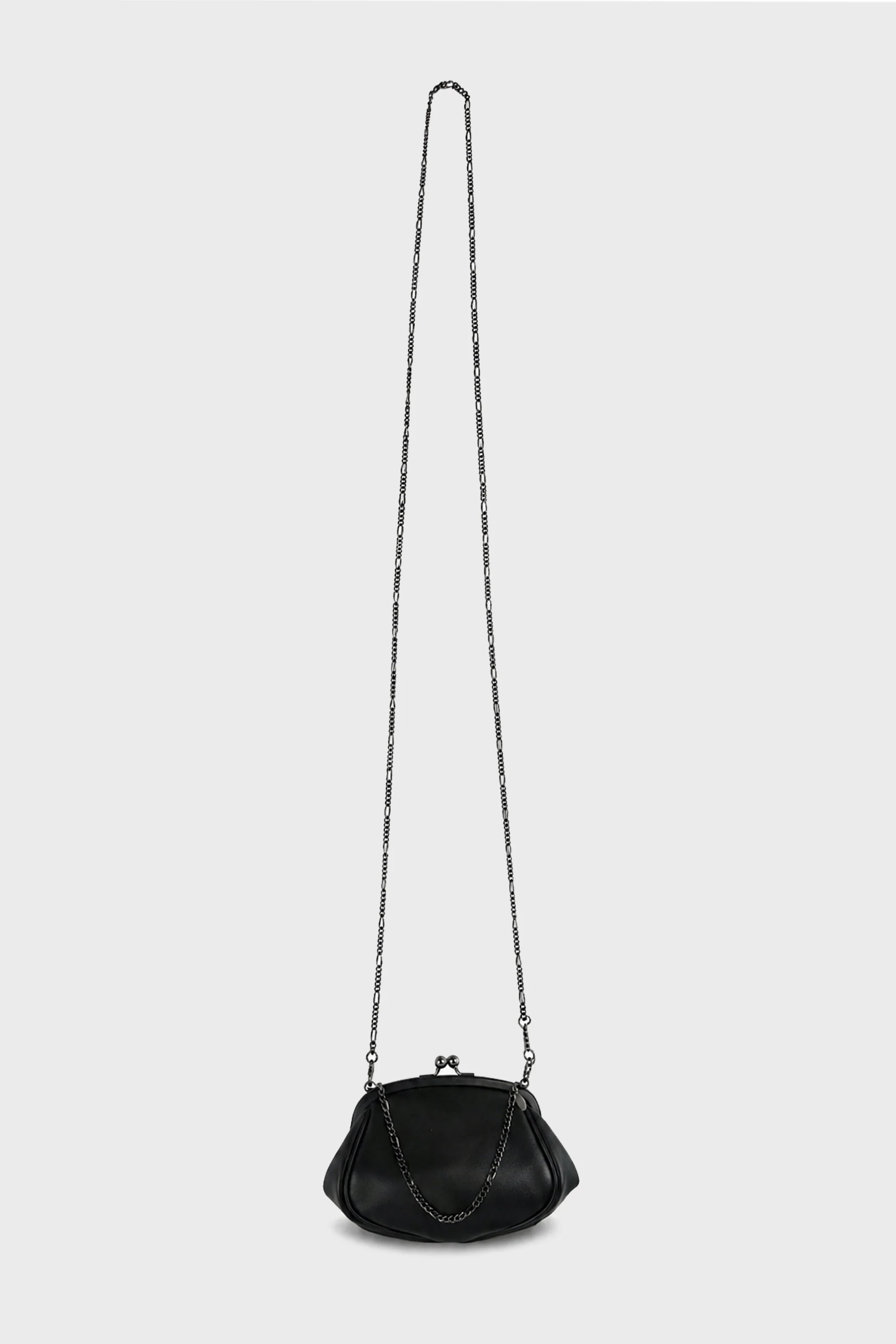 DOUBLE CLASP POUCH BLACK - Image 3
