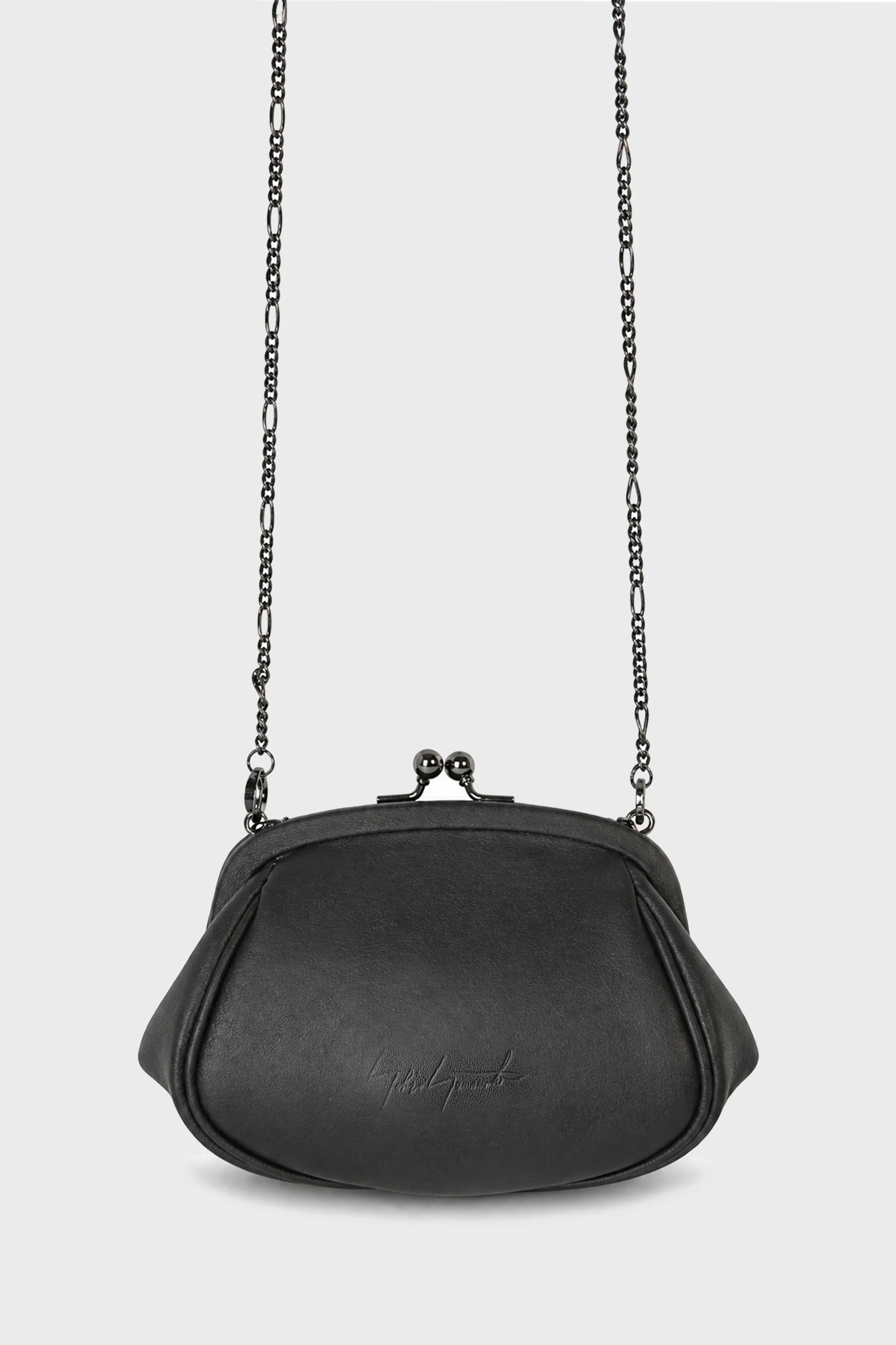 DOUBLE CLASP POUCH BLACK - Image 4