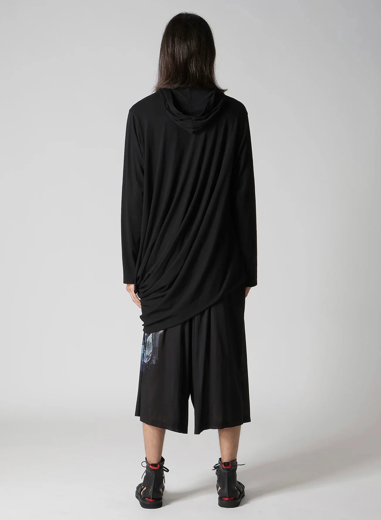 HOODED DRAPE LONG SLV T - Image 4