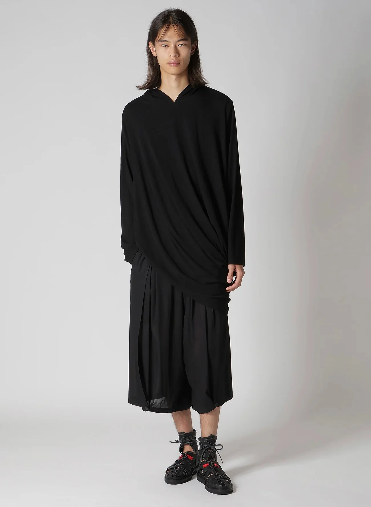 HOODED DRAPE LONG SLV T - Image 5