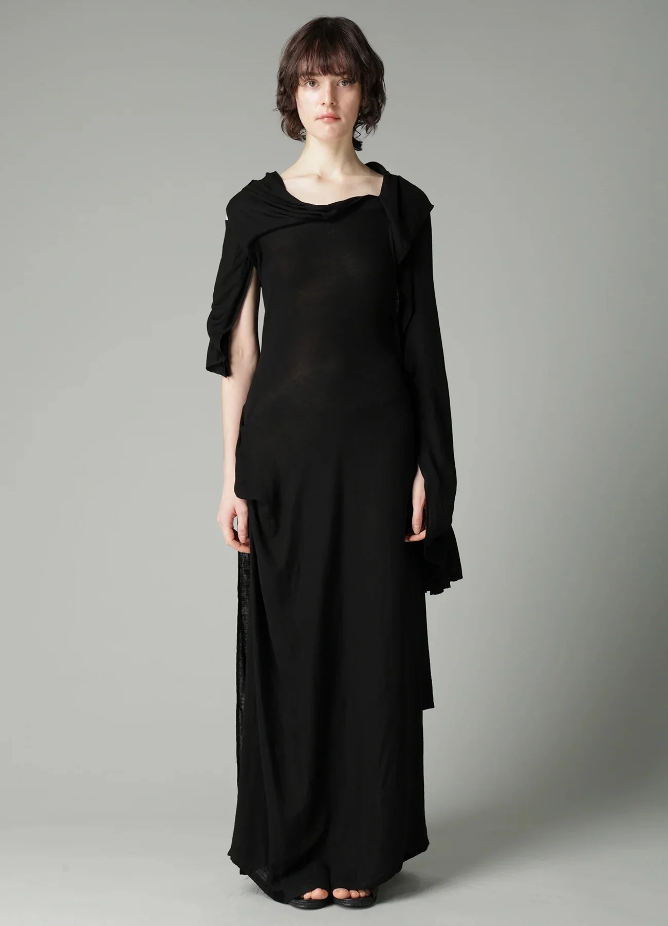 L LONG SLEEVE DRESS A BLACK - Image 2