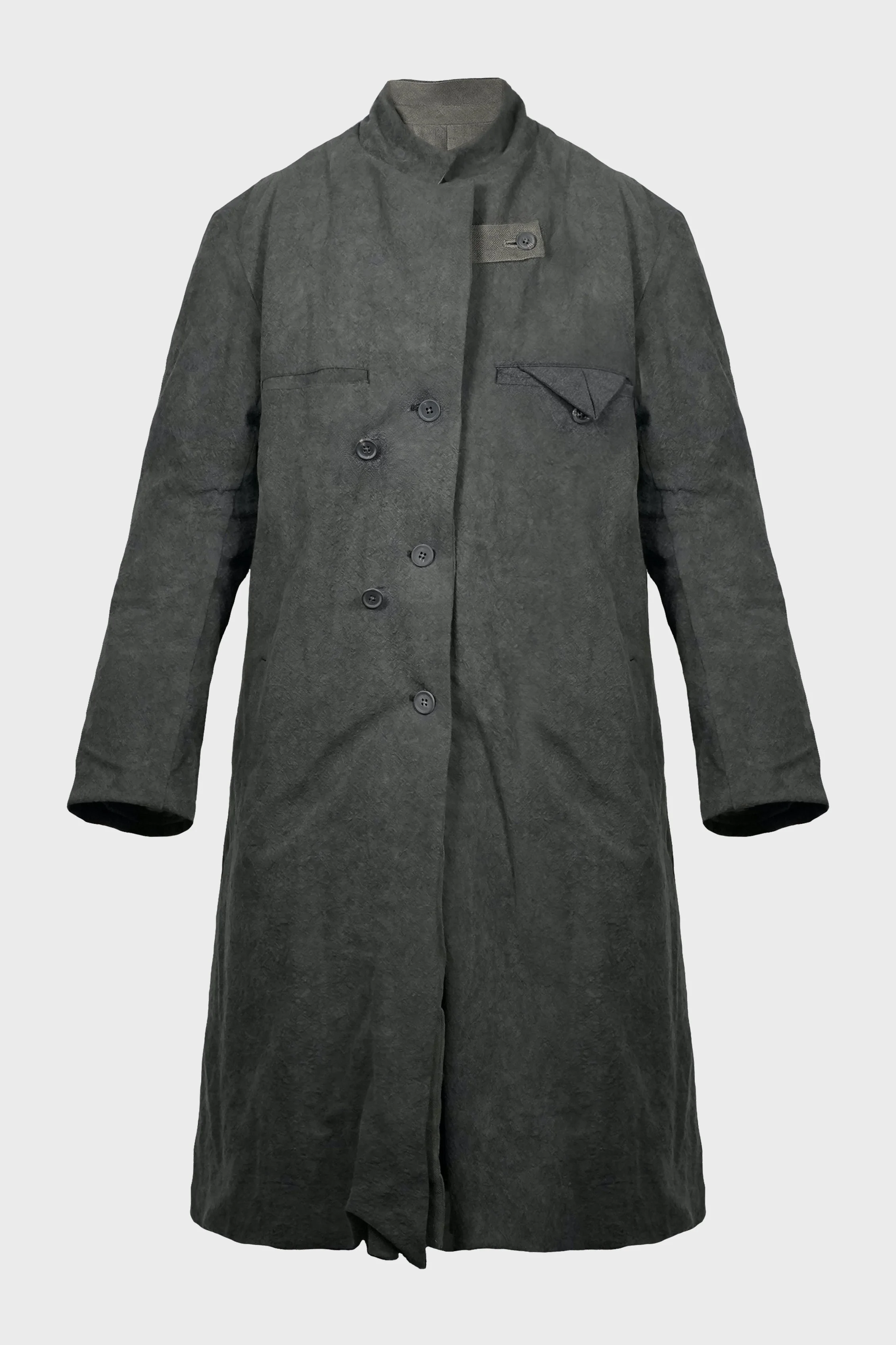 3BTN DIAGONAL PADDED LONG JACKET - Image 2