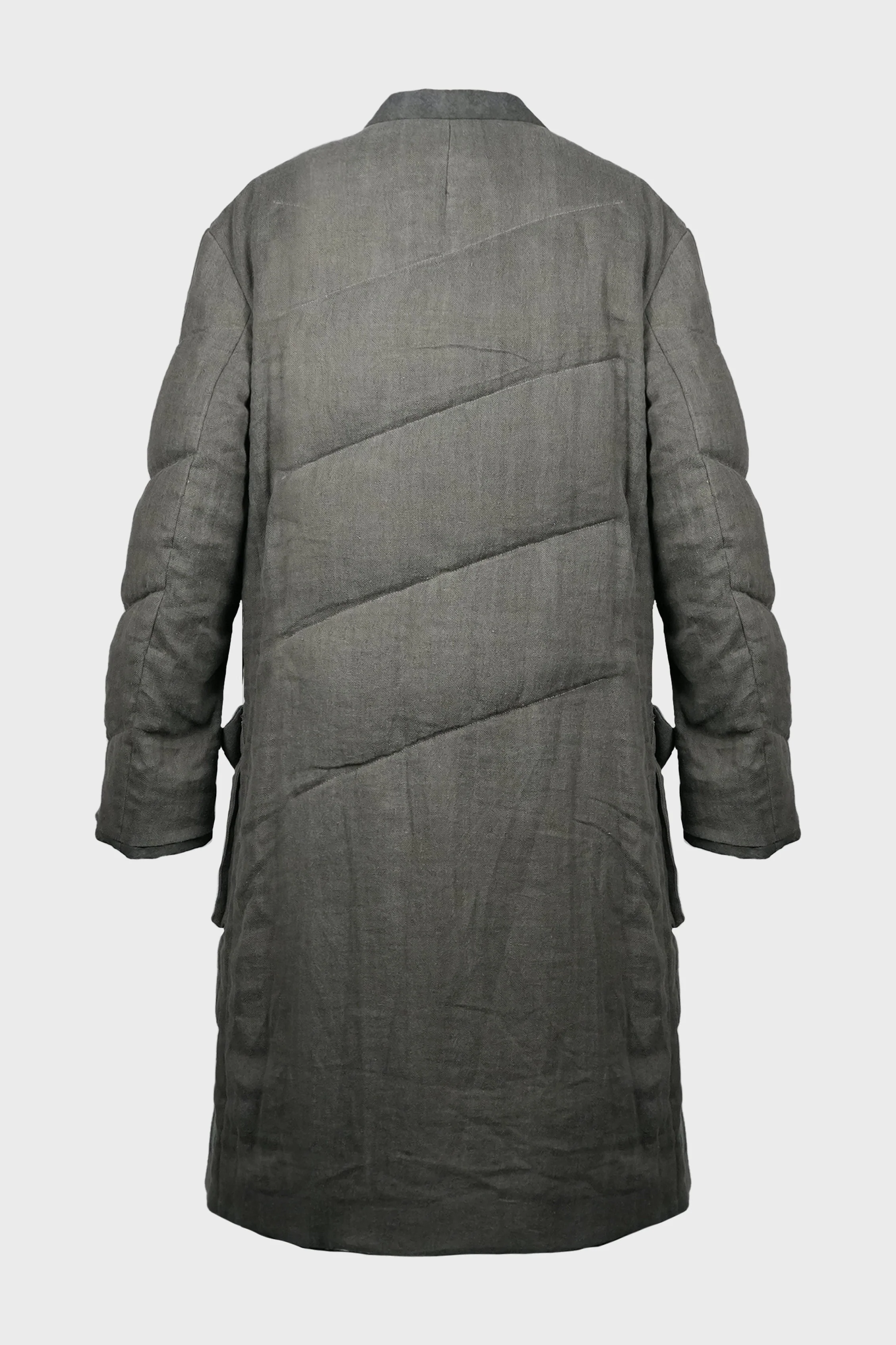 3BTN DIAGONAL PADDED LONG JACKET - Image 4